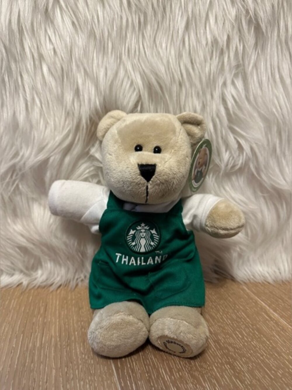 Starbucks Thailand Bearista Bear 2017 Green Apron Plush With Tags